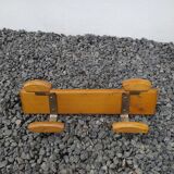 Vintage metal and wood coat hook