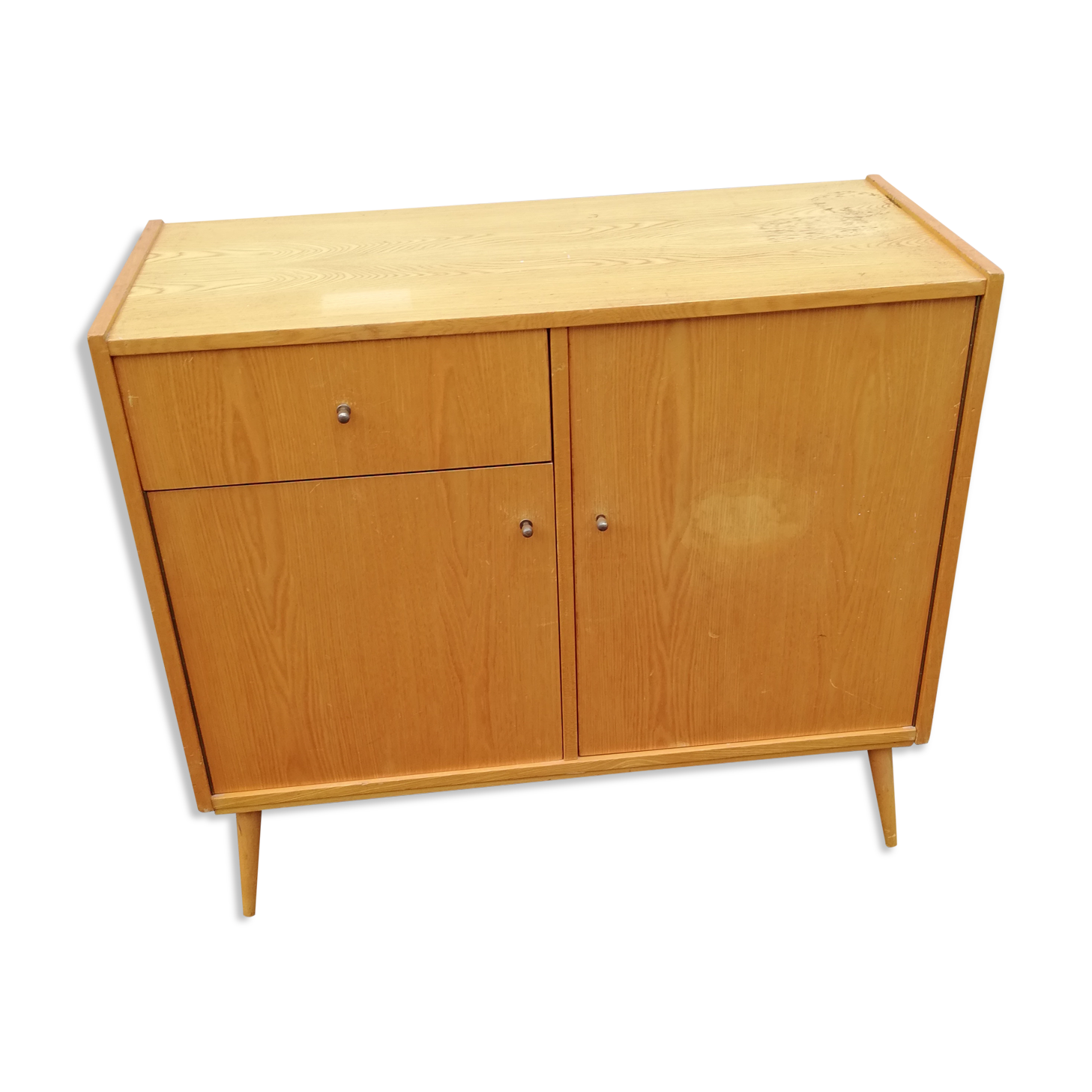 Vintage buffet 2 doors 1 light wood drawer
