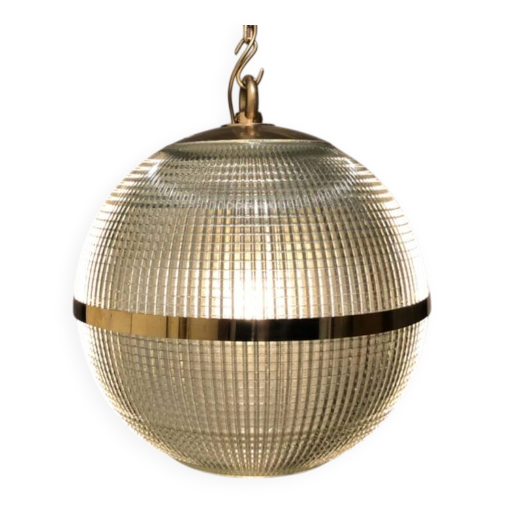 Holophane brass globe