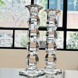 Pair of crystal candlesticks