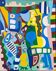 Contemporary Abstract Painting "Blue Tiger" 2023 Unframed Acrylic on Canvas