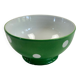 Bol vert pois blancs porcelaine Longchamp
