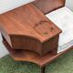 Vintage 1960s teak telephone hall bench