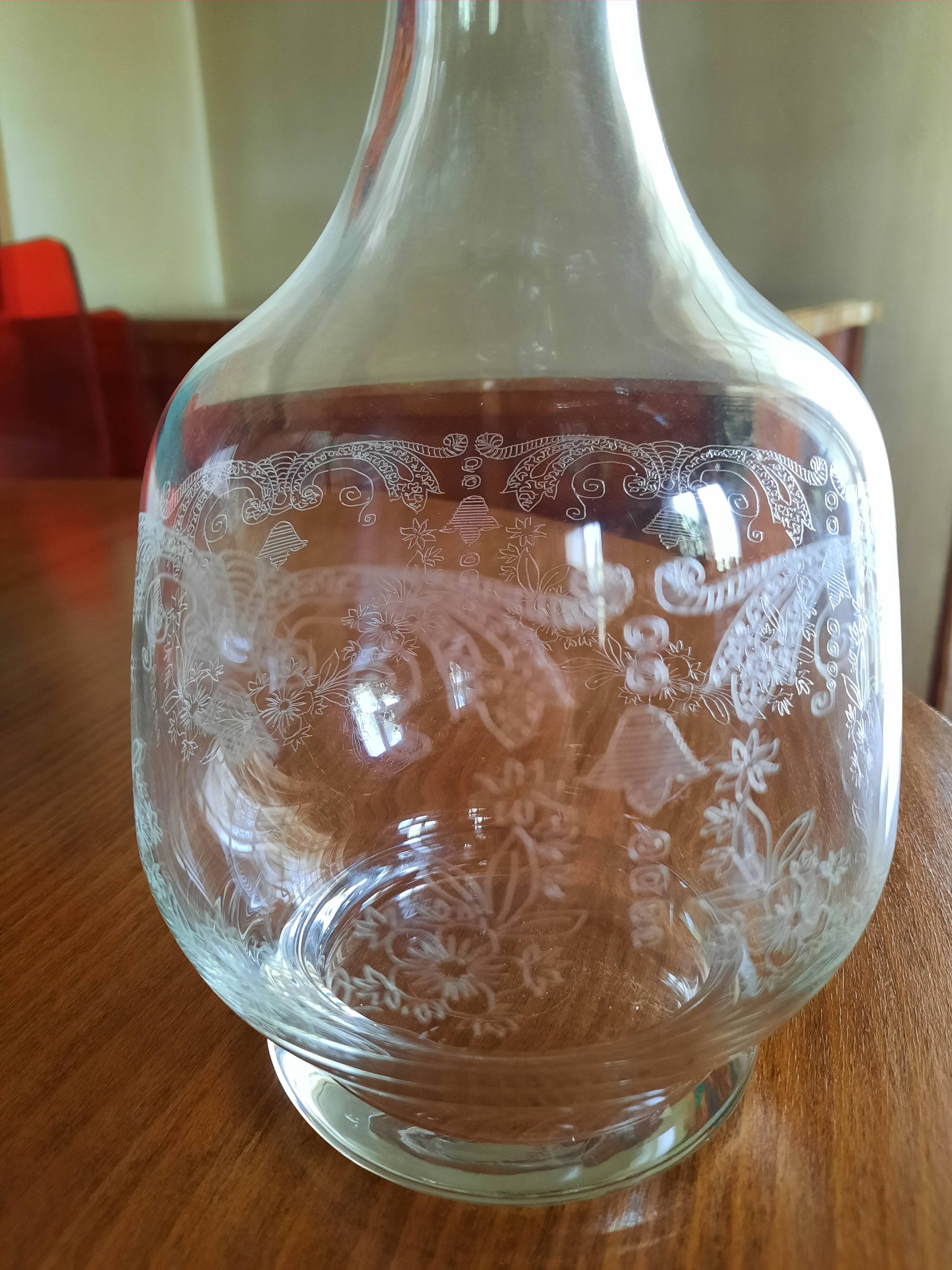 Hand engraved carafe