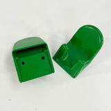 Set of 2 green hooks "2627" by Makio Hasuike for Gedy, 1970