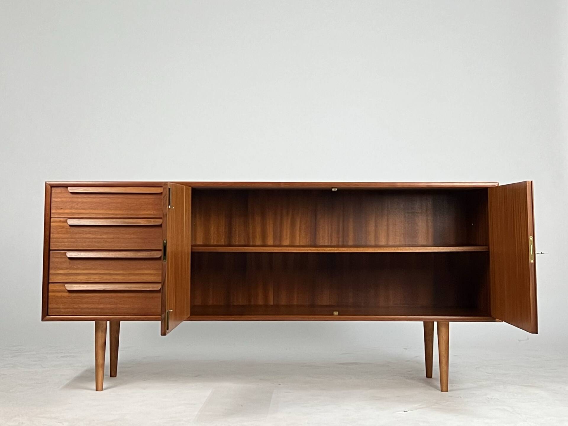 Mid-century teak sideboard by Georg Satink for WK Möbel 60s vintage