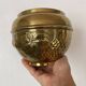 Brass cache pot Villedieu with chestnut decoration