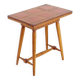 Vintage wooden side table with terracotta top