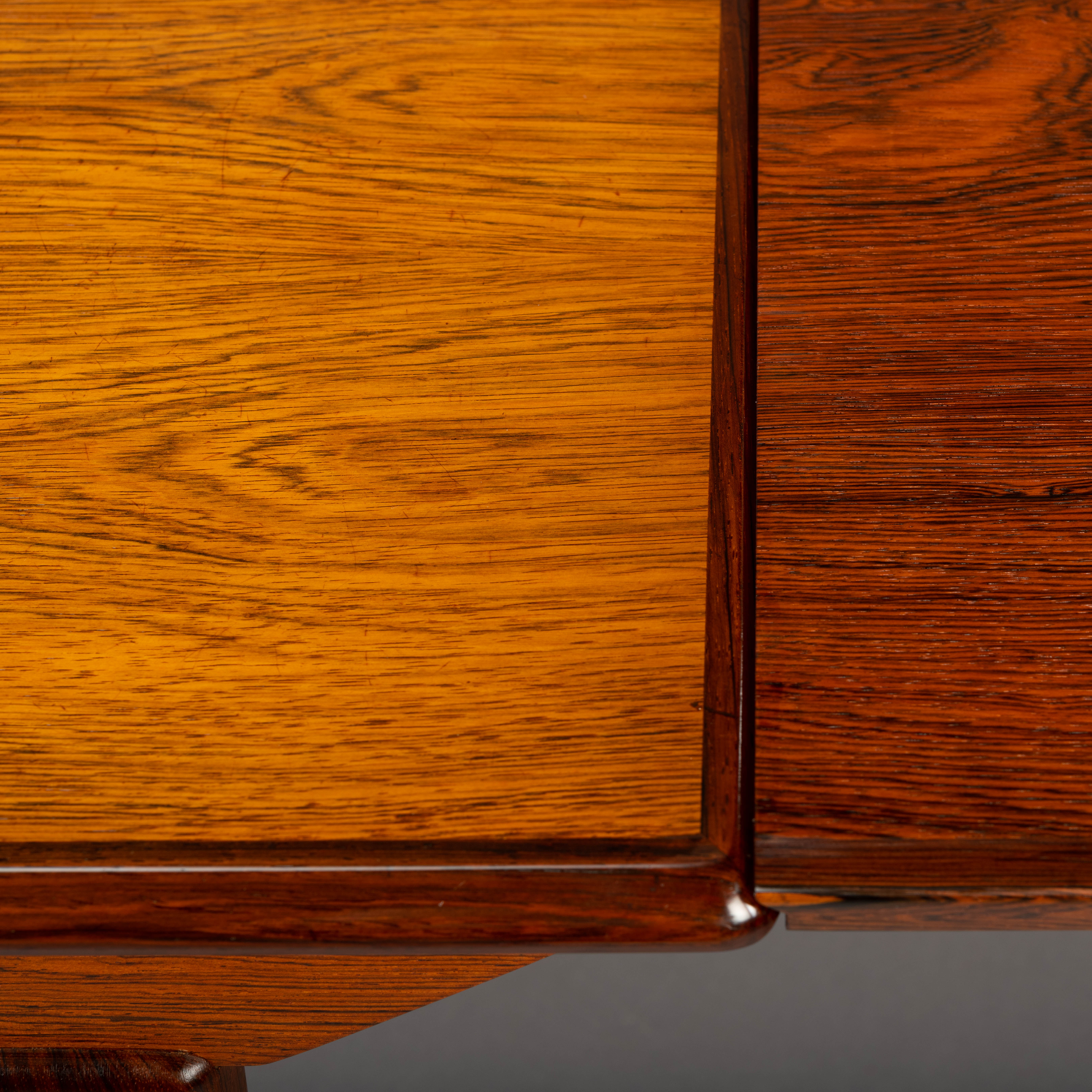 Danish rosewood dining table designed and made by Jens Aerthoj Jensen & Tage Molholm, 1960s