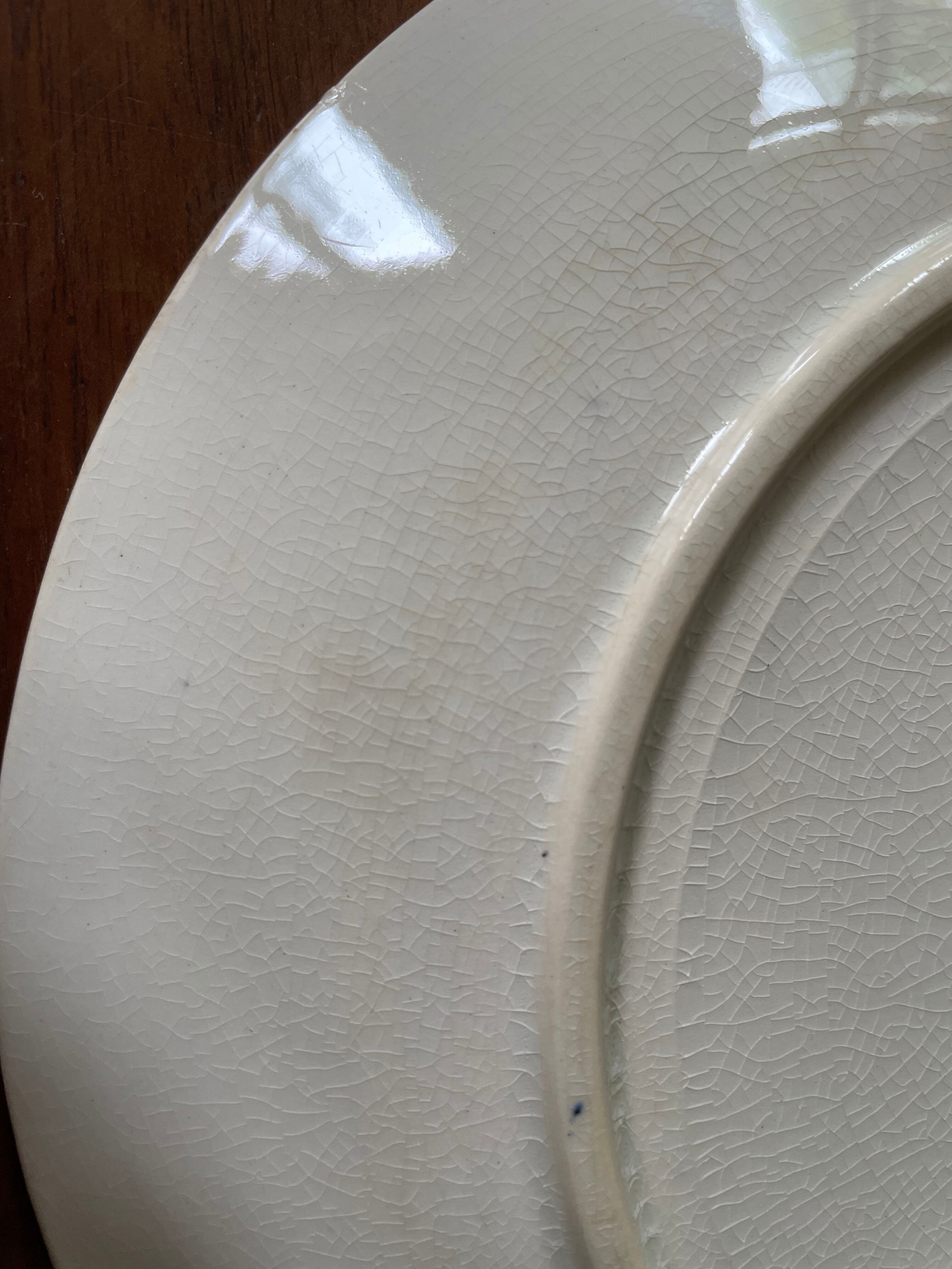 Flat plates Sarreguemines Iron Earth model Blue favorite