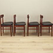 Set of four teak chairs, Danish design, 1960s, manufacture: Bruno Hansen, d