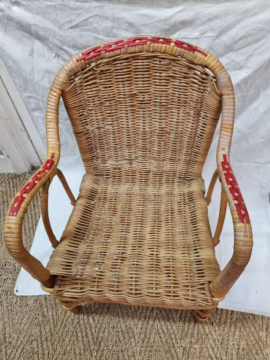 Rattan armchair from 1950