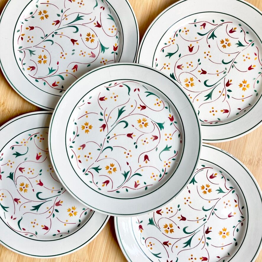 Dessert plates Creil Montereau 40's