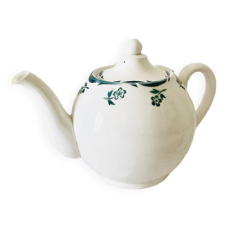 Round ceramic teapot Digoin Sarreguemines model Avila