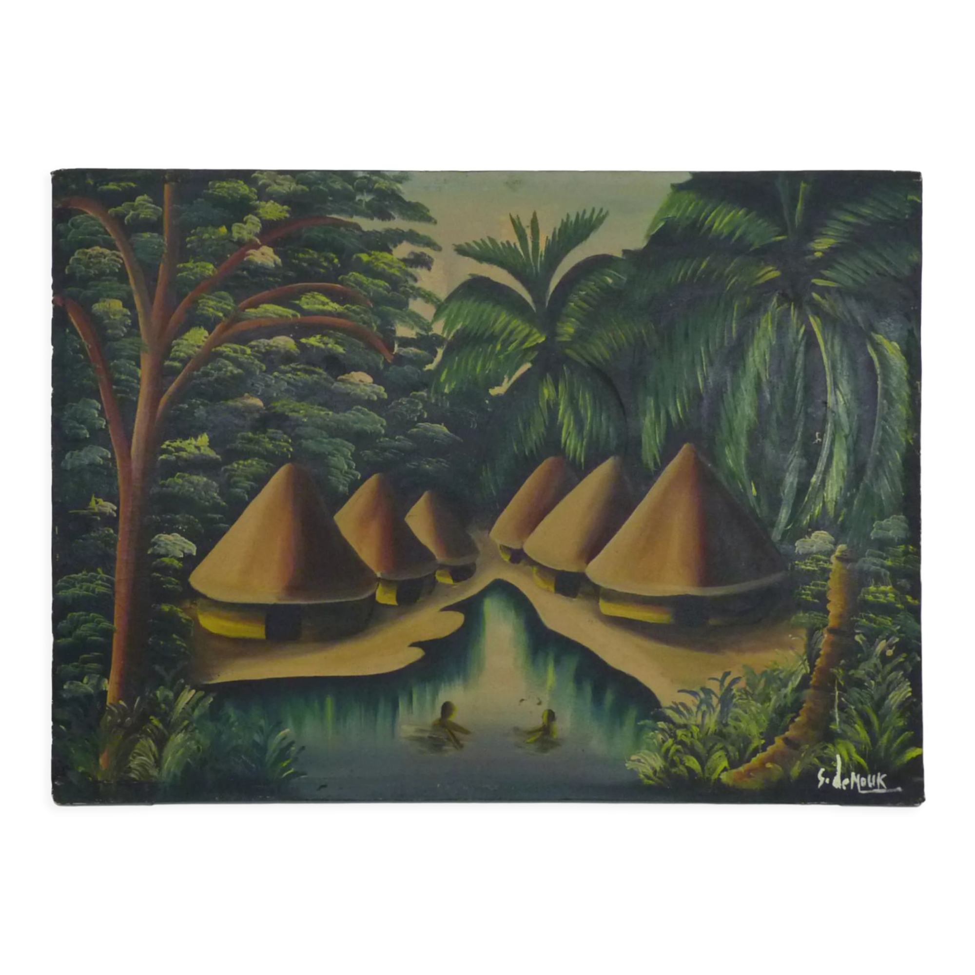 Oil on canvas signed s.demouk