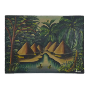 Huile sur toile signé
