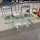 Table basse en verre et plexiglas 1970