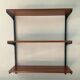 Scandinavian shelf in teak and metal, 1960s-70s.