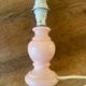 Antique lamp base in rose quartz
