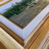 Painting HST/P Pierre Dominique GIESS (1943-2011) "Torre Lodones" Spain