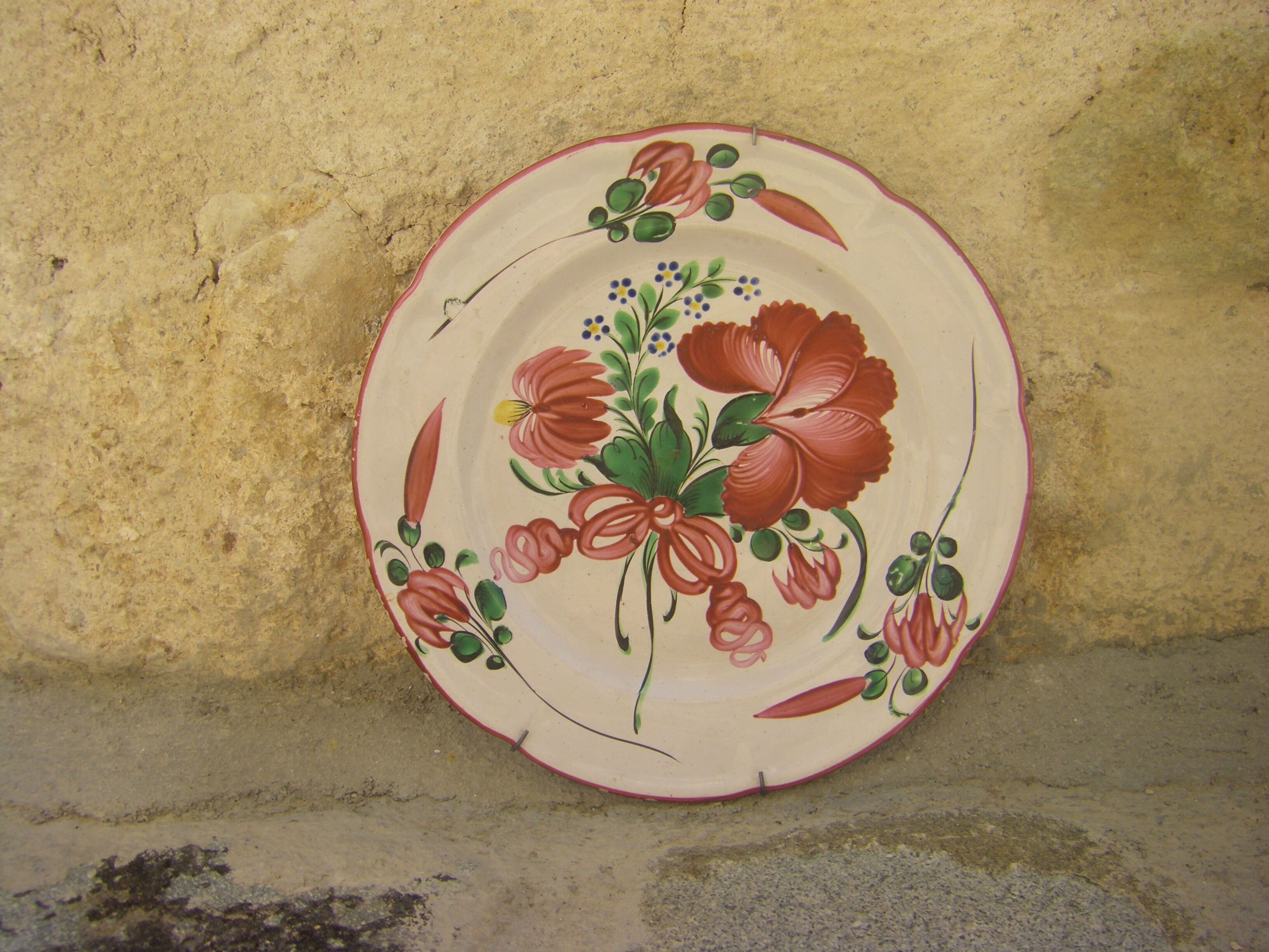 Oriental earthenware plate