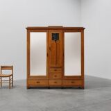 Armoire de style Art Nouveau avec plaquette signée par Geo Vervanck, Belgique
