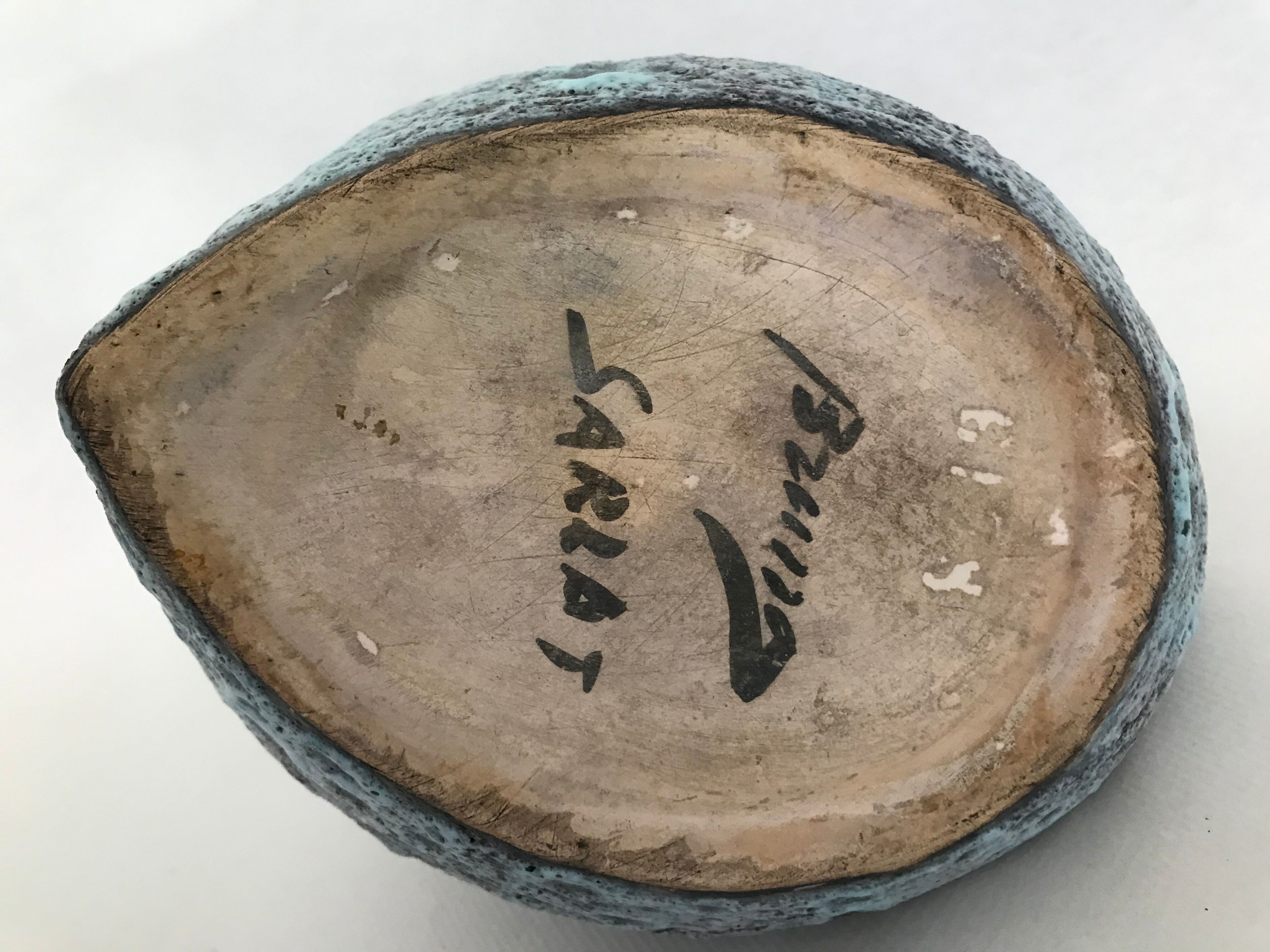 Zoomorphic duck or goose vase signed "Bruno Sarlat"