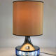 Large Italian Table Lamp with Hammered Glasses, 1970s