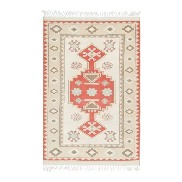 Vintage Turkish Oushak Handmade Wool Cotton Beige Area Rug 115x179