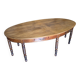 Large oval farmhouse table in solid oak, 19th century, 243 × 153cm