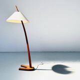 Vintage teak Dornstab floor lamp by J.T. Kalmar & A. Pöll, Austria, 1947
