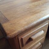Double-caissons oak desk - 1950