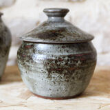 2 stoneware pots by Chantal and Thierry Robert - Puisaye