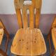 6 pine chairs