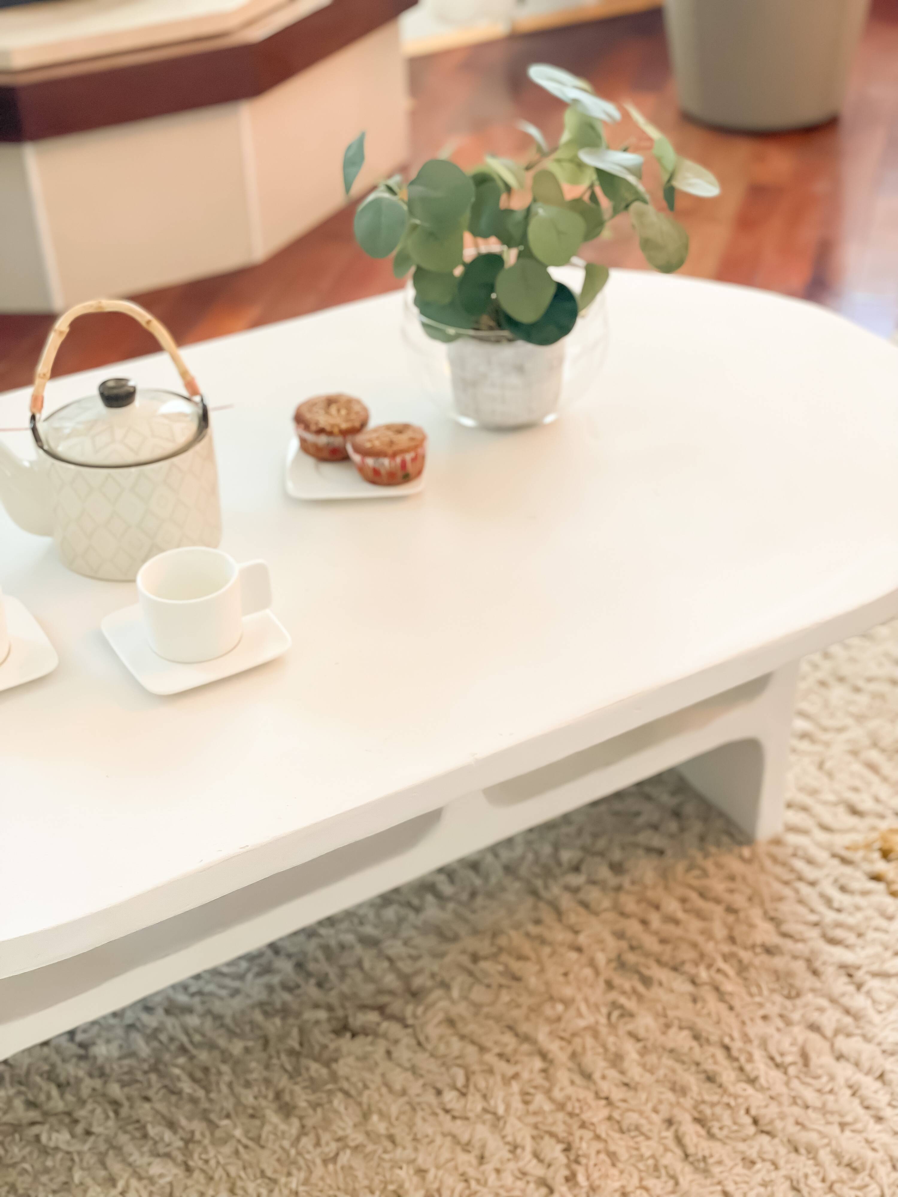 Nali concrete coffee table - Oval - Length 120 cm