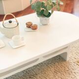 Table basse en béton Nali - Ovale - Longueur 120 cm