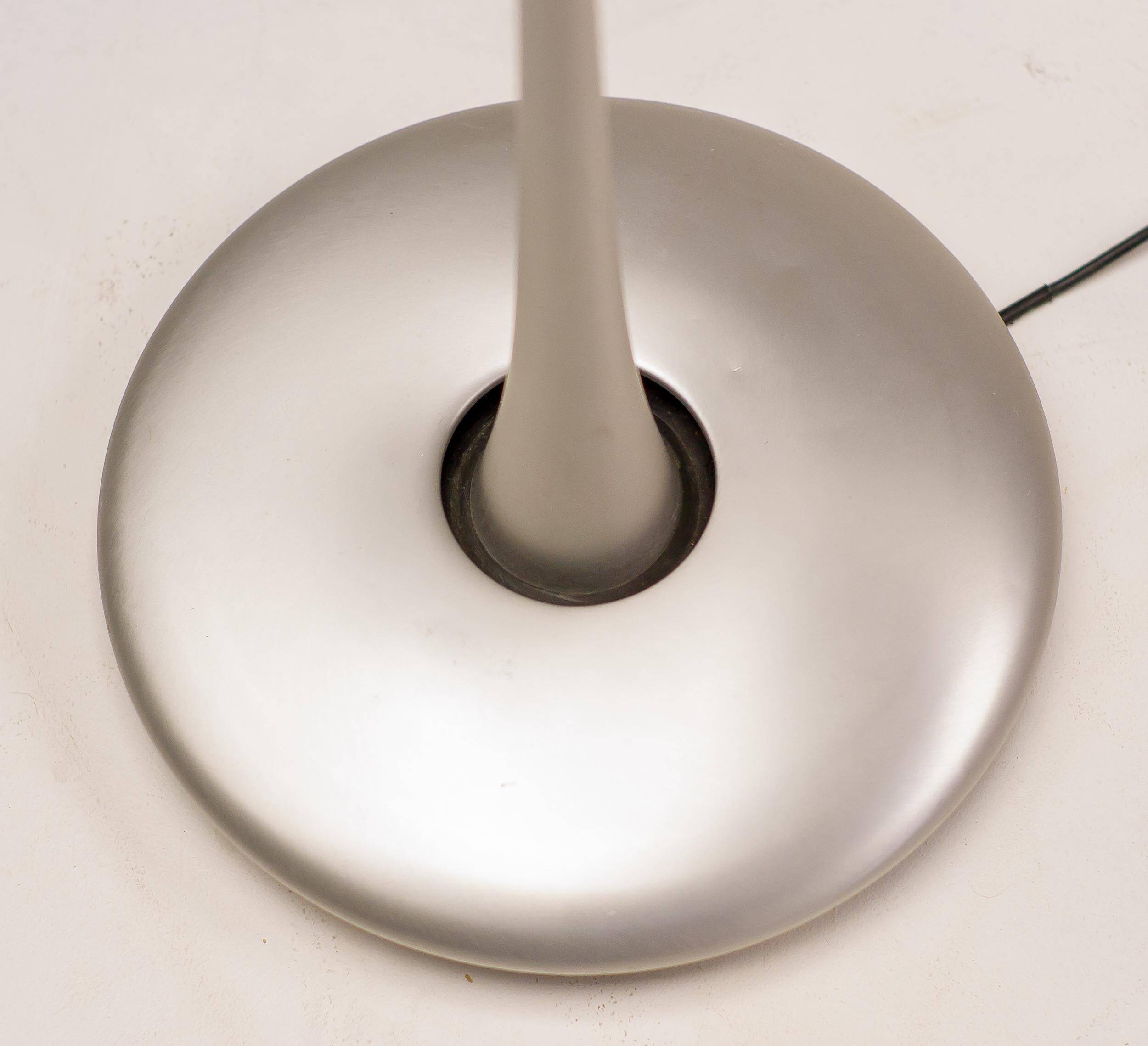 Helix silver floor lamp by Marc Newson