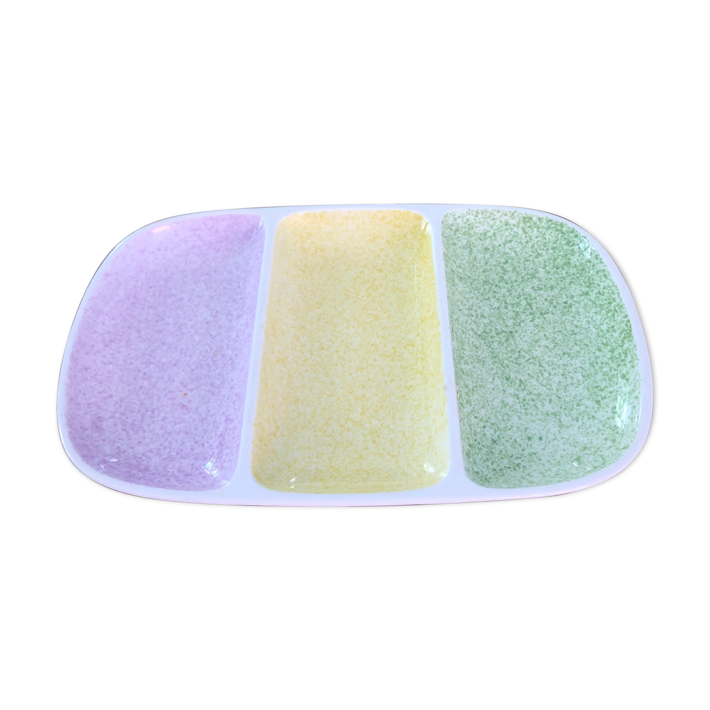Flat with 3 compartments Faience of Gien