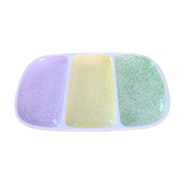 Flat with 3 compartments Faience of Gien