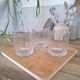 Verres à eau ou à whisky en verre ciselé