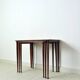 Scandinavian Modern Rosewood Nesting Tables with Drumstick Legs