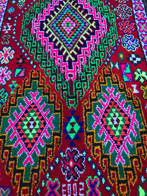 Tapis boucherouite 295x140 cm