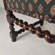 English Barley Twist Library Armchair in Dark Oak, circa 1700