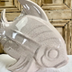 Poisson céramique craquelé Art Déco Le Jan