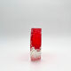 Mandruzzato Murano Vase Sommerso Red Textured Labelled 70s Design