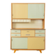 Enchanting two-piece kitchen cabinet from the 1950s in typical pastel colours