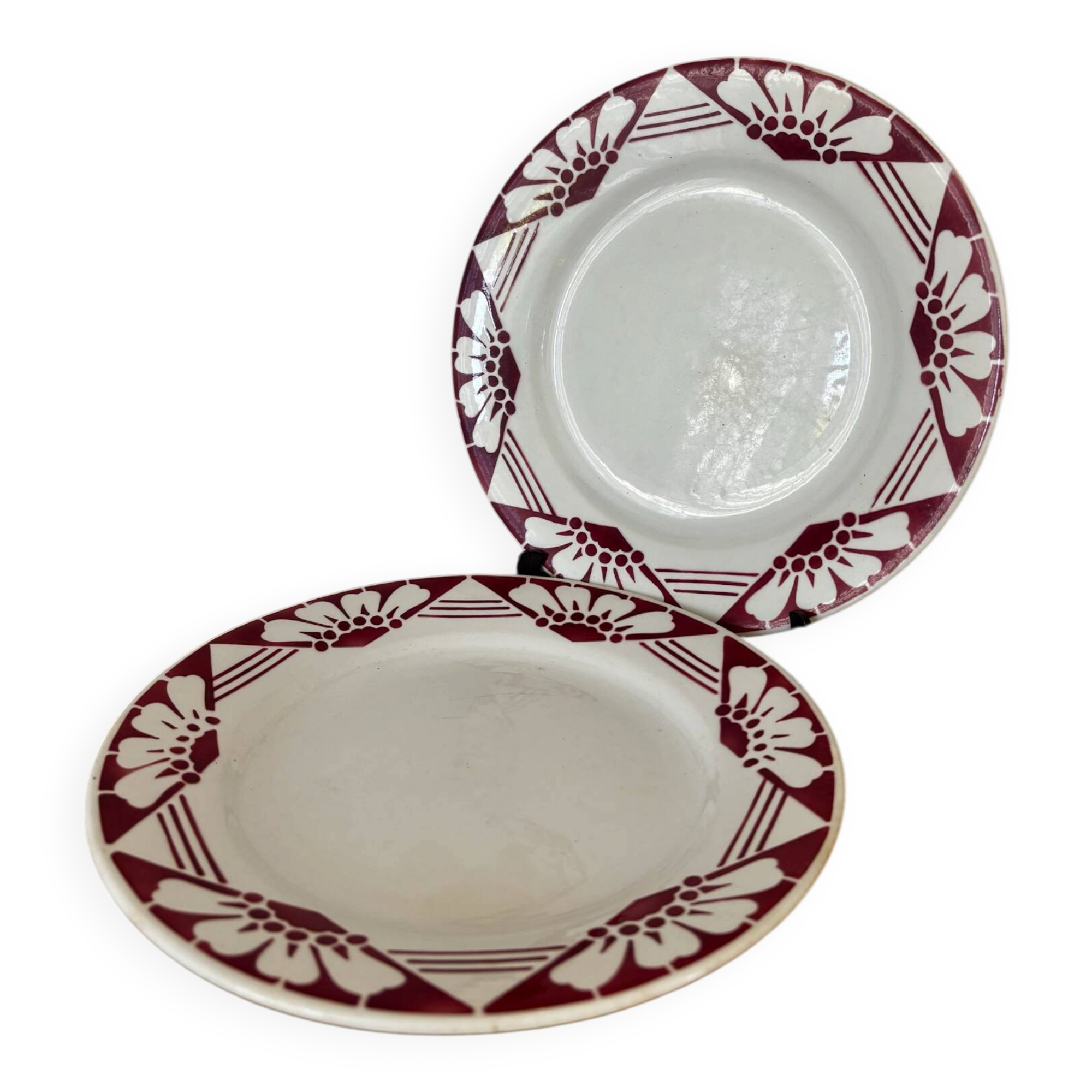 Lot de deux assiettes plates Magnolia St Amand