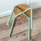 Minth green metal stool