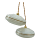Pair of Art Deco Clichy glass pendant lights