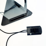 halogen floor lamp glass and metal 1980